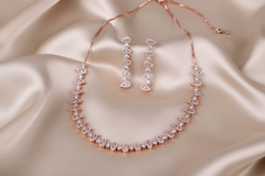 925 Sterling Rose Gold Celestial Necklace Set