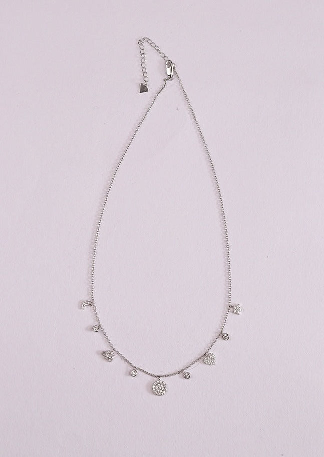 925 Sterling Silver Charm Elegance Necklace