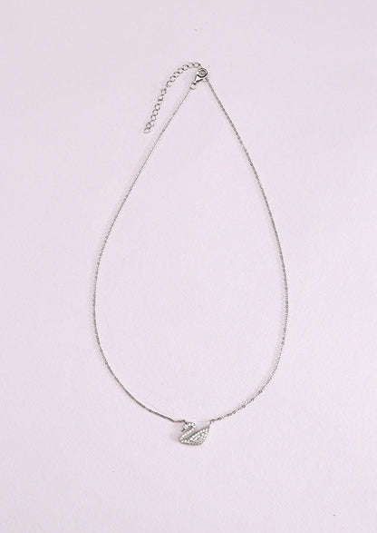 925 Sterling Silver Swan Necklace with Chain