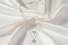 925 Sterling Triple layered TriGeo Necklace