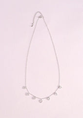 925 Sterling Silver Seven Hearts Necklace