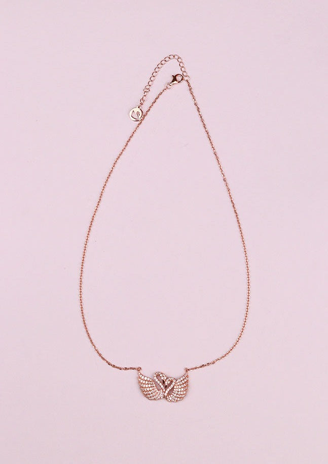 925 Sterling Silver Swan Harmony Necklace