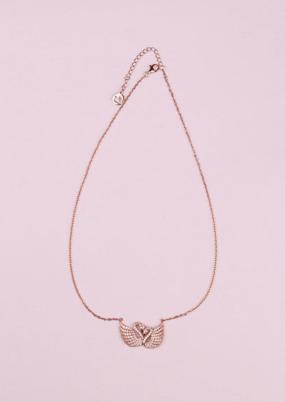 925 Sterling Silver Swan Harmony Necklace