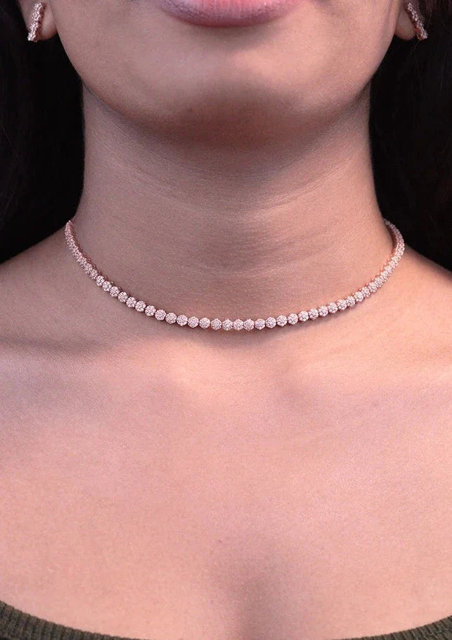 925 Sterling RoseGold Eternal Elegance Necklace Set