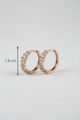 925 Sterling Silver Celeste Sparkle Hoops