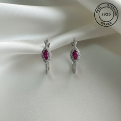 925 Sterling Silver Rosé Glow Hoop Earrings