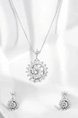 Silver Spiral Elegance Pendant Set