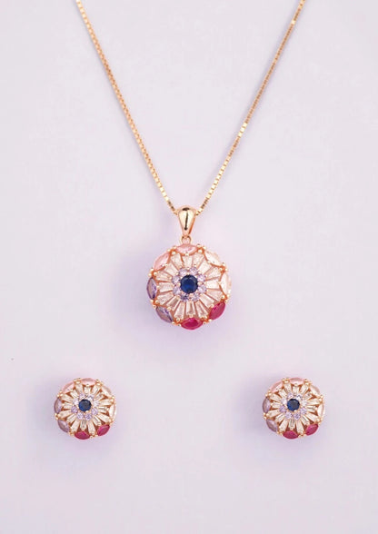 Rosegold Radiance Pendant Set