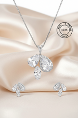 Silver Sparkling Elegance Pendant Set