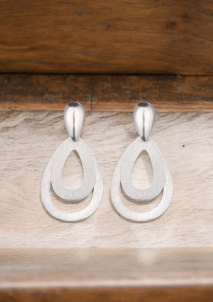 Silver Dew Drop Danglers