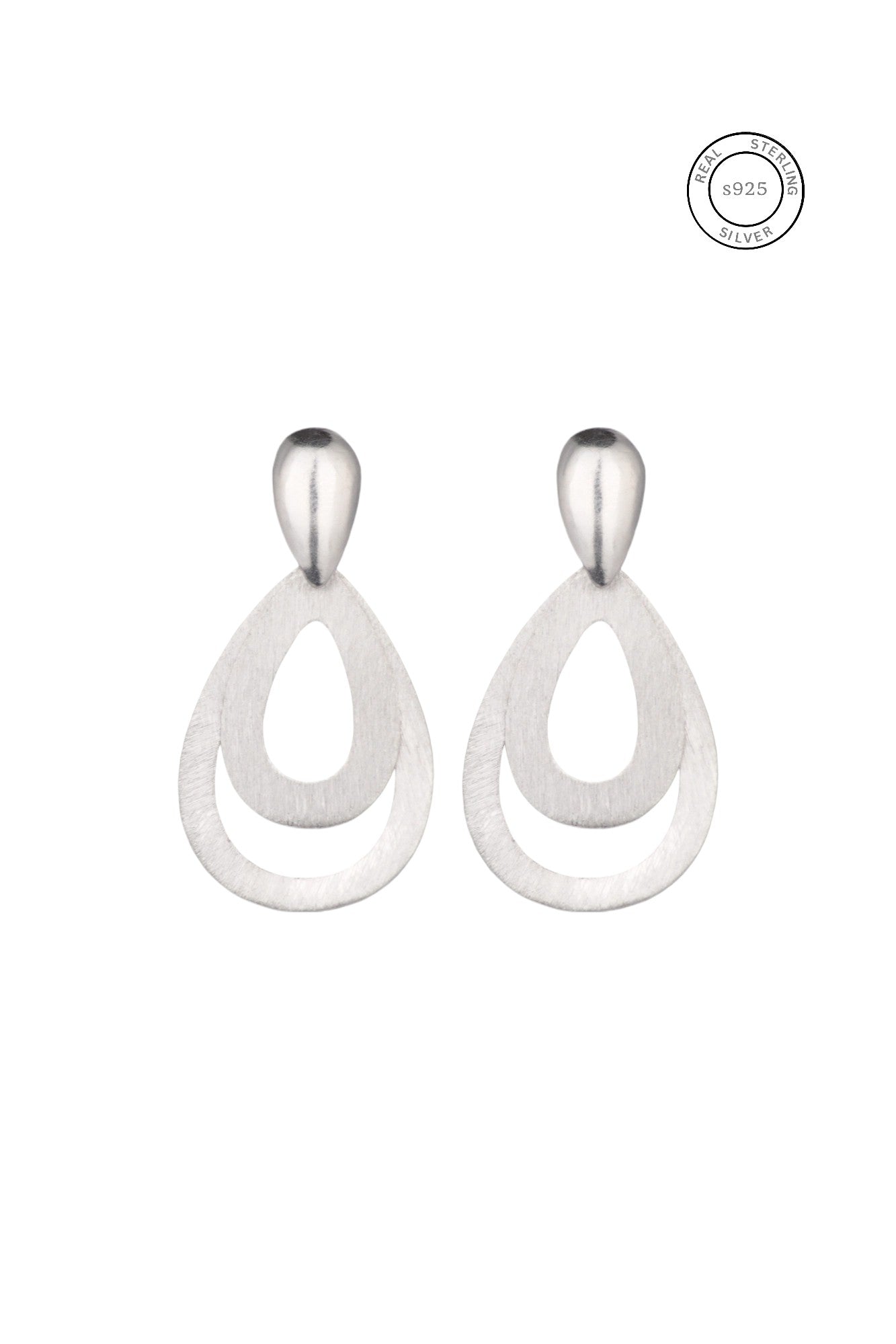 Silver Dew Drop Danglers