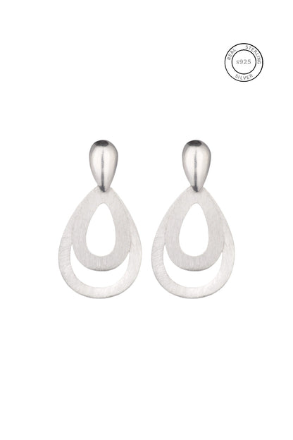 Silver Dew Drop Danglers