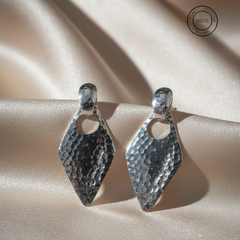 Pair of Silver Rhombus Radiance Danglers