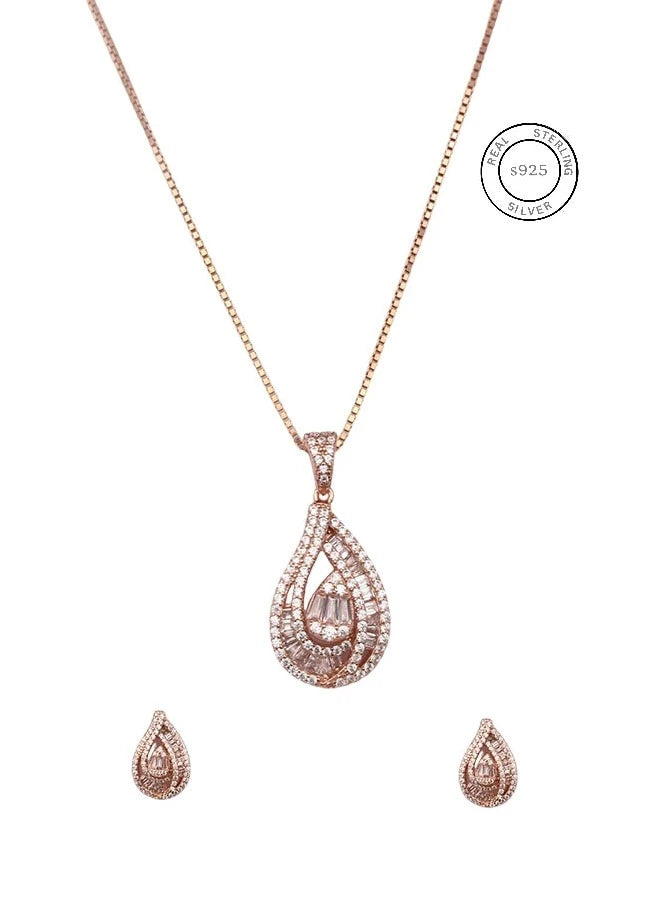 Rosegold Seaside Serenity Pendant Set