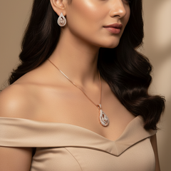 Rosegold Seaside Serenity Pendant Set