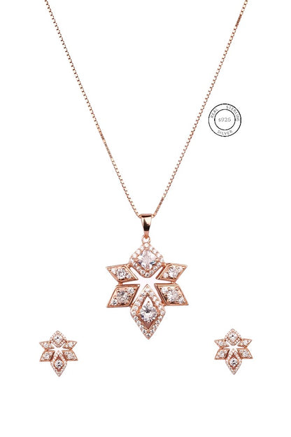 Rosegold Contemporary Classic Pendant Set