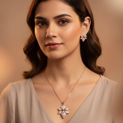 Rosegold Contemporary Classic Pendant Set