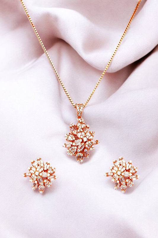 Rosegold Royal Elegance Pendant Set