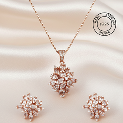 Rosegold Royal Elegance Pendant Set