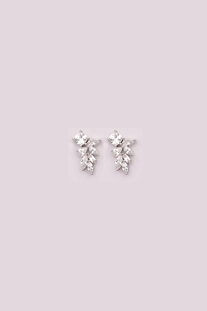 Silver Radiant Zircon studs