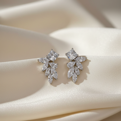 Silver Radiant Zircon studs