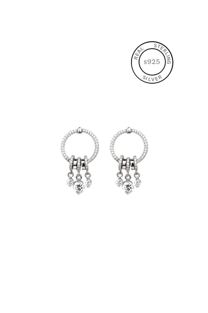 Silver Hanging Charms Earrings