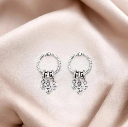 Silver Hanging Charms Earrings