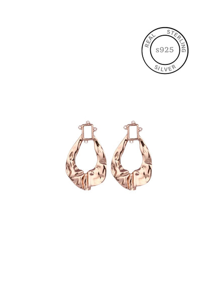 Rosegold Lava Drop Dangles