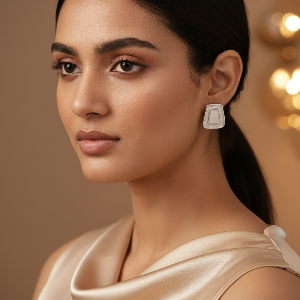 Silver Essense Mother of Pearl Studs
