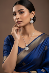 Silver Blooming Elegance Pendant Set