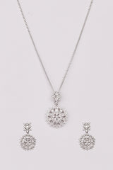 Silver Blooming Elegance Pendant Set