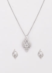 Silver Regal Blossom Pendant Set