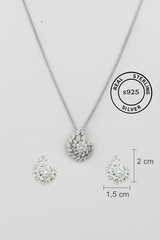 Silver Enchanted Cascade Pendant Set