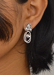 Silver Floral Symphony Pendant Set