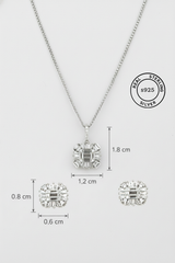 Silver Elegant Intrinsic Pendant Set