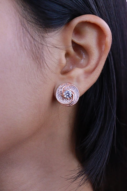 Rosegold Spiral Elegance Pendant Set