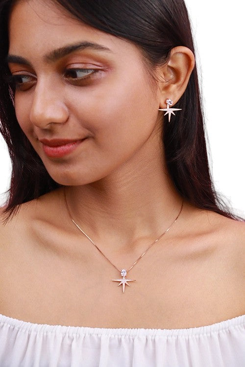 Rosegold Urban Edge Pendant Set