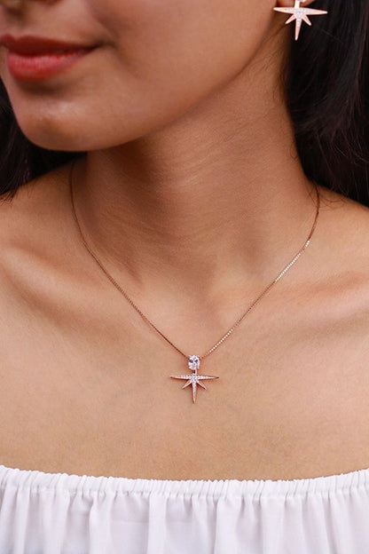 Rosegold Urban Edge Pendant Set