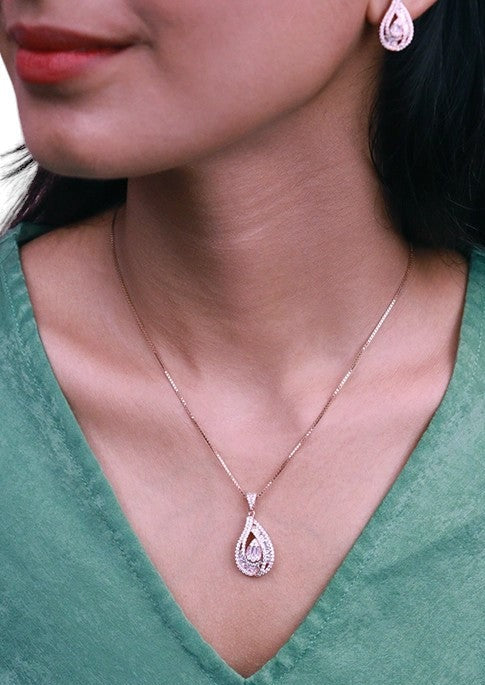 Rosegold Seaside Serenity Pendant Set