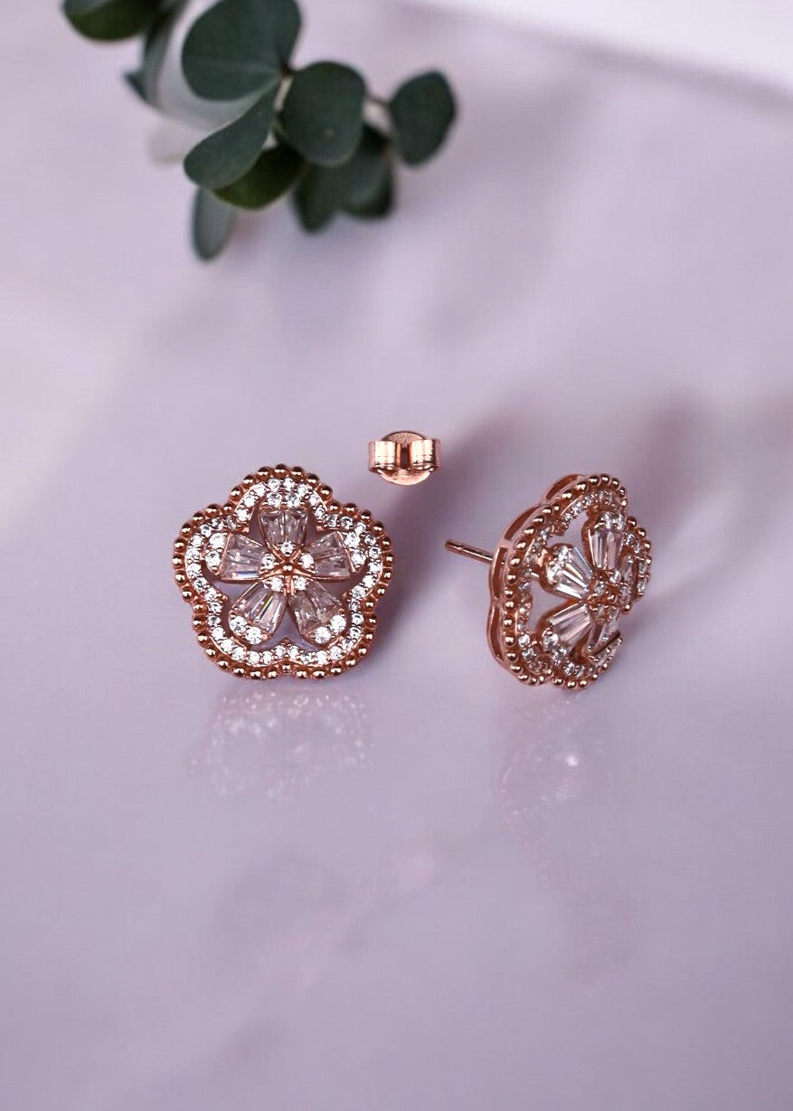 Rosegold Floral Fusion Pendant Set