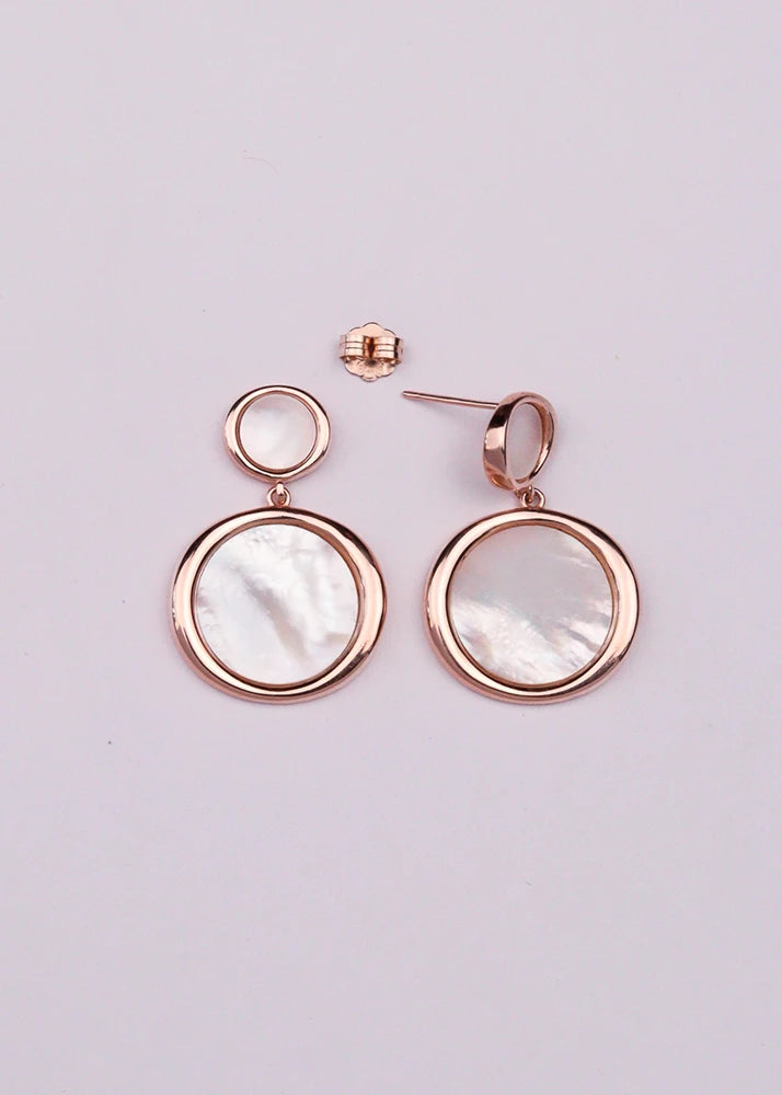 Rosegold Timeless Mother of Pearl dangles