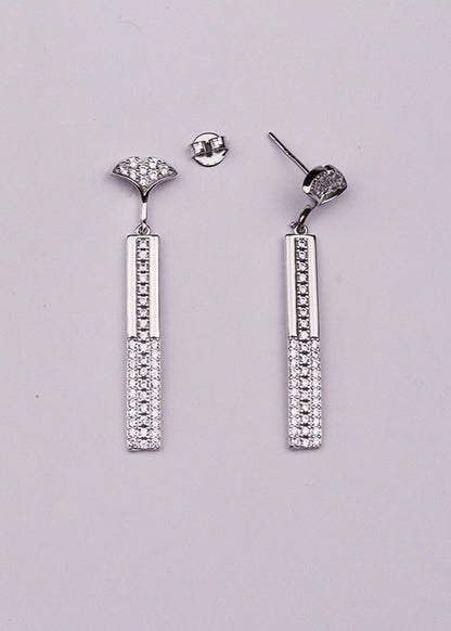 Silver Sleek Modern Dangles