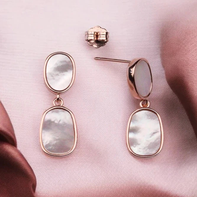 Rosegold Spirit Mother of Pearl Dangles