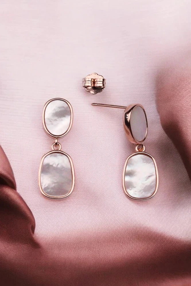 Rosegold Spirit Mother of Pearl Dangles