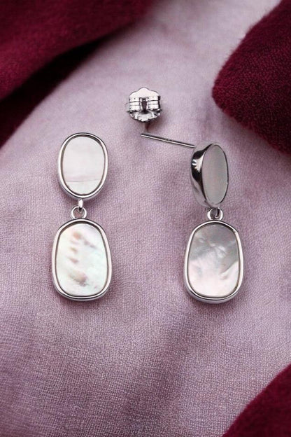 Silver Essense Mother of Pearl Dangles