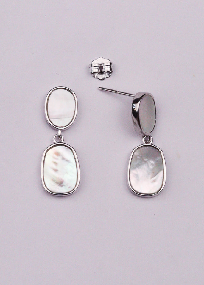 Silver Essense Mother of Pearl Dangles