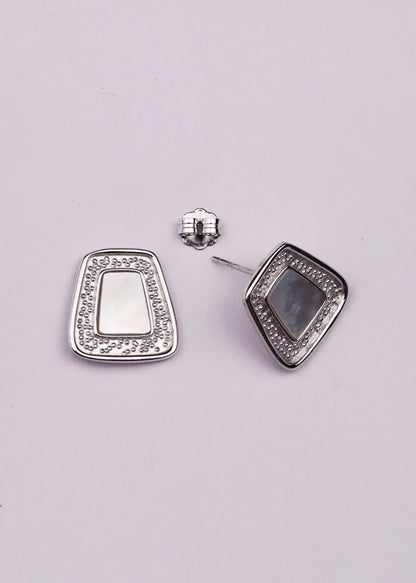 Silver Essense Mother of Pearl Studs