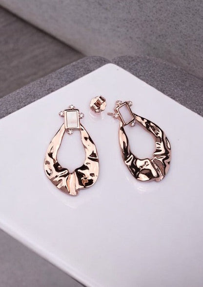 Rosegold Lava Drop Dangles