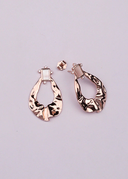 Rosegold Lava Drop Dangles