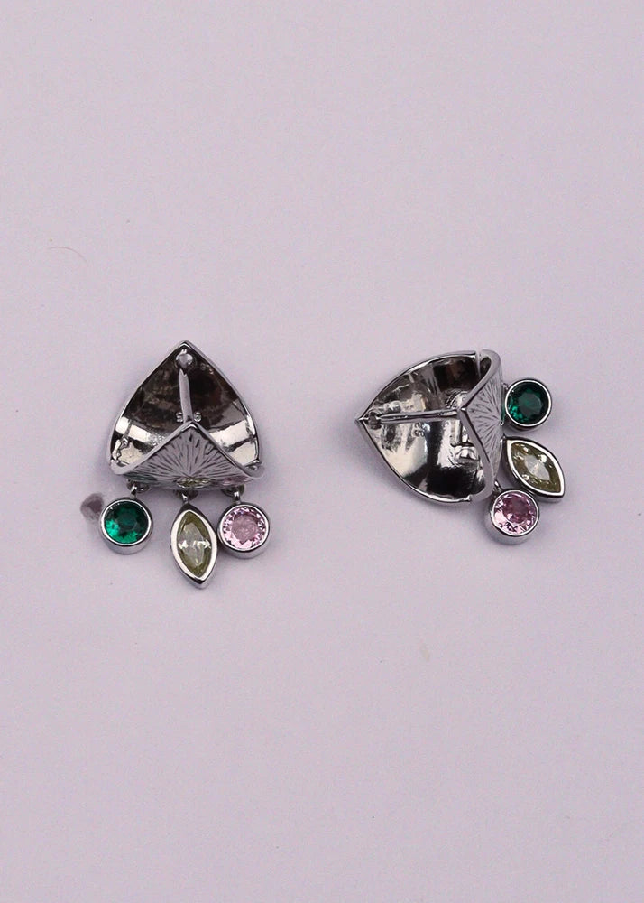 Silver Shimmering multicolor charm dangles